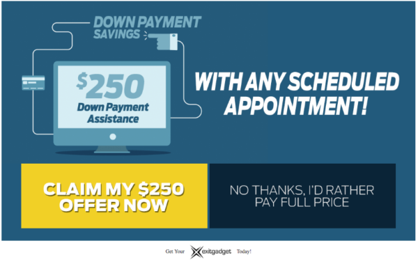 $250 Down Payment Assist Appointment Savings